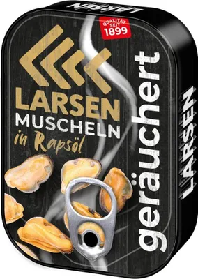 Produktbild von LARSEN Muscheln geräuchert 110g