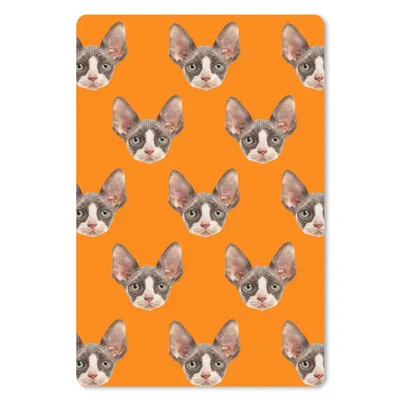 Produktbild von MuchoWow® Mauspad Mousepad Katze - Orange - Muster 40x60 cm - Mousepads - Maus Mat - Pad - Mausunterlage - Schreibtisch Accesoire