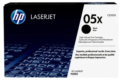 Obrázok produktu pre HP Čierna originálna tonerová kazeta s vysokou výťažnosťou 05X LaserJet, 6500 strany, Čierna, 1 kusov