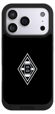Produktbild von NIVOCASE Handyhülle für Apple iPhone 17 Pro  Hülle NIVOpure Case Schwarz Borussia Mönchengladbach Gladbach Wappen