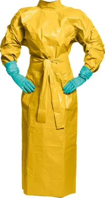 Produktbild von TYCHEM Kittel 2000 C gelb, Größe L/2XL, Größe:S/M, Farbe:Gelb, LxB:nv