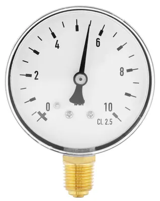 Image de Manomètre pour pression d'eau, manomètre 1/4 pouce, TS-60 portable en métal pour air