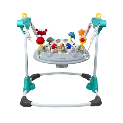 Produktbild von Baby Jumper 8 Spielzeuge 7 Lieder 3 Höhen 360º drehbarer Sitz Waschbar Tiger Mehrfarbig Mobiclinic