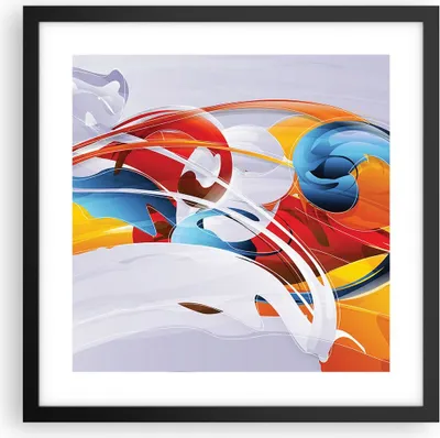 Produktbild von Gerahmtes Poster - Schwarzer Rahmen - Abstraktion modern - 40x40 cm - Wand Bild - Wanddeko - Wandbilder - Kunstposter - Wandposter - Bilderrahmen - Bilder - Kunstdruck - Wandbild - P2BAC40x40-3529