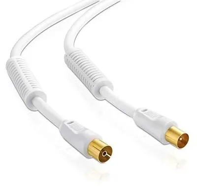Zdjęcie produktu dla Kabel antenowy TV 2 5 m 75 omów 4 krotnie ekranowany dvb