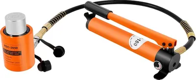 Zdjęcie produktu dla Podnośnik z siłownikiem hydraulicznym, udźwig 20T, ręczna pompa hydrauliczna, pomarańczowy