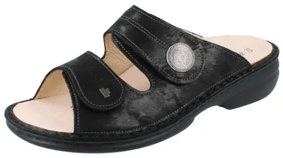Produktbild von FINN COMFORT Sansibar Damen Pantolette schwarz nero Nubukleder - Größe: 42