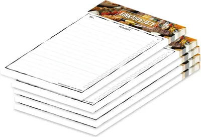 Produktbild von PRICARO Einkaufsliste "BBQ", A6, 5 Stück