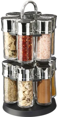 Produktbild von Secret de Gourmet - Rotierendes Gewürzregal - 12 Gläser