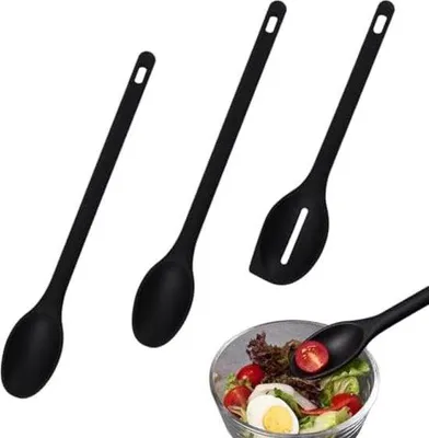 Image de Lot de 3 cuillères de cuisine en silicone