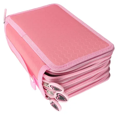 Produktbild von Mehrlagiges Etui für 72 Buntstifte, Make-up-Pinseltasche, Federmäppchen mit Organizer, geräumiges Etui für Schrein (rosa)