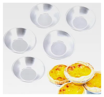 Produktbild von 25 Stück Aluminium-Eierkuchenformen, Kleine Kuchenform, Mini-Cupcake-Kuchen-Muffin-Plätzchenform, Backförmchen zum Backen