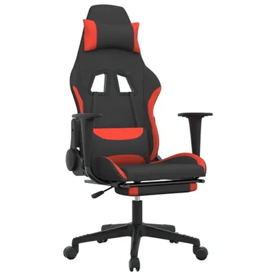 Produktbild von vidaXL Gaming-Stuhl mit Fußstütze Schwarz und Rot Stoff