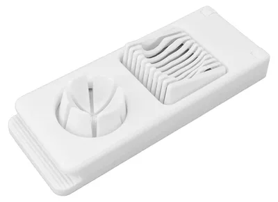 2-in-1 Eierschneider aus Edelstahl, manuell, für Eier und Obst