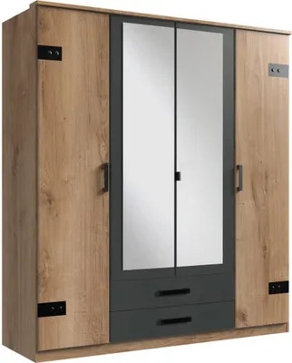 Produktbild von Kleiderschrank Schlafzimmerschrank Drehtürenschrank Schrank "Cheston IV"