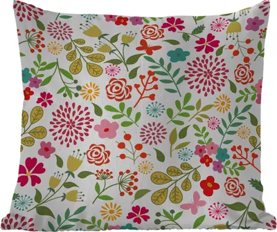 Produktbild von MuchoWow® Outdoor Kissen - Blumen - Farben - Muster - 60x60 cm - Wetterfest - Lounge Kissen - Dekoration - Schlaf Kissen