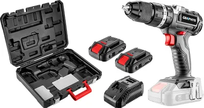 Produktbild von Graphite 58g020-set2 sin brushless energy+ drill brushes 2x 18v 2ah 1700 rpm