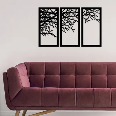 Produktbild von Wallity, Agaç- TNL1848, Schwarz, Sonstige Wohndekorationen, 112 x 70 cm, 100% Metall (Dicke: 1