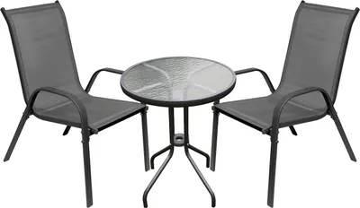 Produktbild von 3-tlg Bistro Garnitur Bistromöbel Klappstuhl Stuhl Tisch Sitzgruppe