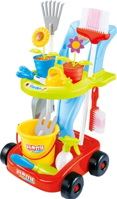 Immagine prodotto di Gioco di ruolo carrello da giardino | gioco di ruolo per bambini 3+ Incl. 24 parti