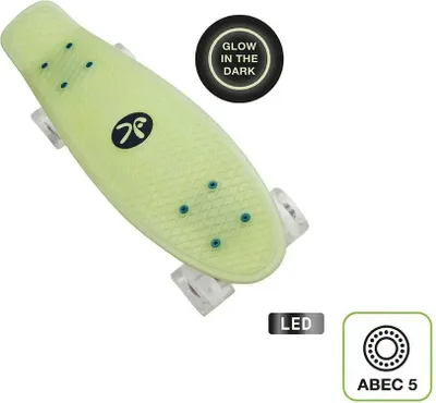 Produktbild von muuwmi Lights Skateboard Fun GLOW, mit Leuchtrollen und Glow-Effekt