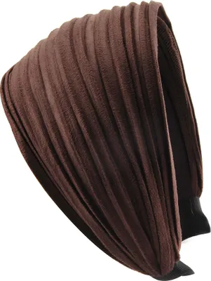 Image de axy Bandeau avec flanelle légère (aspect cuir) Bandeau Large Bandeau Femme Bandeau Accessoires de cheveux HR32