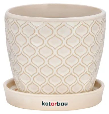 Immagine prodotto di Vaso in Vetroceramica vintage con sottovaso, diametro 12 cm