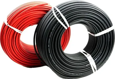 Produktbild von Solarkabel, verzinntes Kupfer, hohe Spannungsfestigkeit, Rot Schwarz, 10 AWG - 6mm2-a, 100m-a