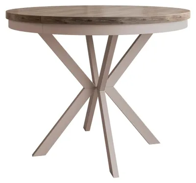 Produktbild von MIRJAN24 Tisch Edder 120, Esszimmer Tisch, Beine aus Stahl (Farbe: Cashmere / Cremona Cannolo)