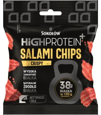 Produktbild von Knusprige Salami-Chips, 25g. Hoher Proteingehalt