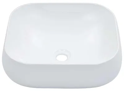 Imagen del producto de vidaXL: Lavabo de cerámica, 44,5 x 39,5 x 14,5 cm, color blanco