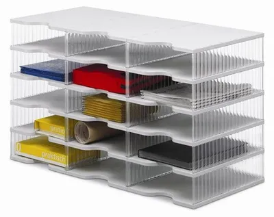 Produktbild von Postsortieranlage Trio-Tower 15 Fächer grau/transparent