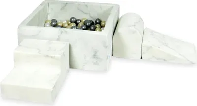 Obrázok produktu pre Penové ihrisko so štvorcovým bazénom 90x90x40 guličiek + 400 guličiek: Svetlé zlato, perleť, striebro