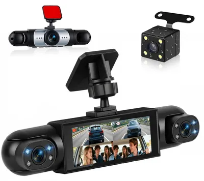Productafbeelding van Dashcam 4-camera 1080P Full HD met 360° rondomzicht - Bewegingsdetectie, nachtzicht, achteruitrijhulp