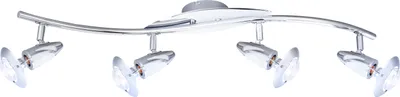 Produktbild von Globo Lighting Strahler Metall verchromt, 4x E14 R50