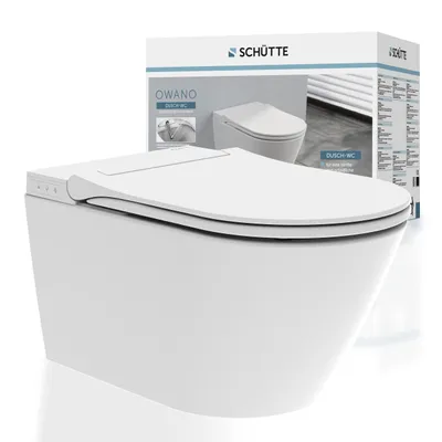 Produktbild von SCHÜTTE Dusch-WC OWANO BASIC, spülrandlos, Toilette mit Bidet-Funktion und Ladydusche, WC-Sitz mit Absenkautomatik, ohne Fernbedienung