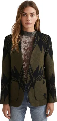 Produktbild von Damen Desigual Ikat Jacke Wolle Olive Rock XL