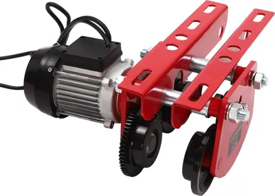 Immagine prodotto di Argano elettrico/verricello - Mini gru a bandiera - Portata 1000 kg - Telecomando con cavo lungo - Acciaio Q235/HT200/45# - Rosso/Nero