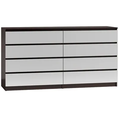 A modern dresser with eight drawers, presented against a white background.