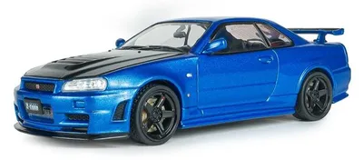 Produktbild von Solido 421438283 Nissan Skyline GT-R R34 Z-Tune 1998 blau metallic 1:43