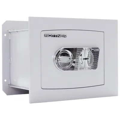 Obrázok produktu pre Rottner Delta 30 stenový trezor sivý | 	Trezorový zámok na kľúč | 43 x 33 x 27 cm