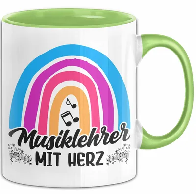 Produktbild von Musiklehrer Mit Herz Tasse Lustiges Geschenk Für Musik-Lehrer (Grün)