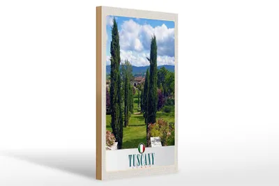 Produktbild von Holzschild Reise 20x30cm Toskana Italien Natur Bäume Dekoration