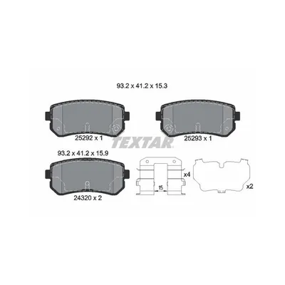 Produktbild von Textar Bremsbeläge hinten für Hyundai ix35 Tucson Kia Sportage