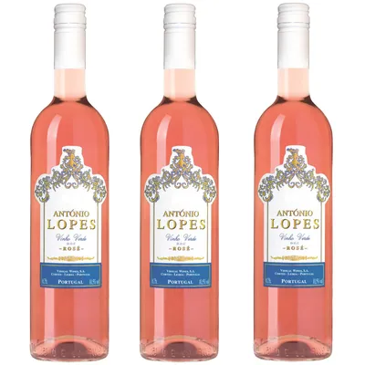 Produktbild von Antonio Lopes Rose Vinho Verde aromatisches Bukett 750ml 3er Pack