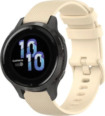 Produktbild von Strap-it Garmin Venu 2s Armband Silikon - 40mm - Beige