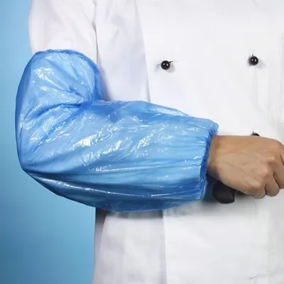 Produktbild von 100 Schutzärmel, LDPE 40 cm x 20 cm blau