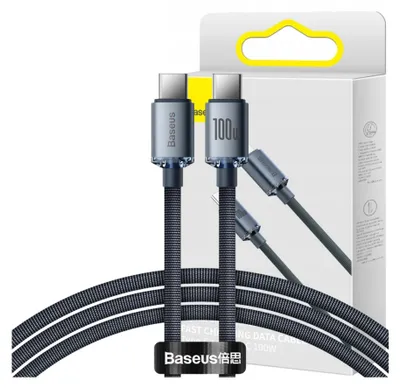 Image de Câble Usb-C Do Usb-C Baseus Crystal Shine, 100W, 1.2M (Czarny)