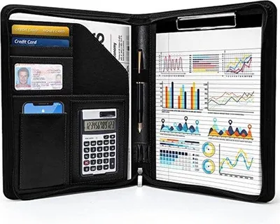 Produktbild von Famanu Schreibmappe - Business Padfolio mit Dokumentenorganizer