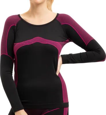 Produktbild von Gomati Damen Thermo Unterhemd Seamless Funktionswäsche schnelltrocknend - Pink S-M